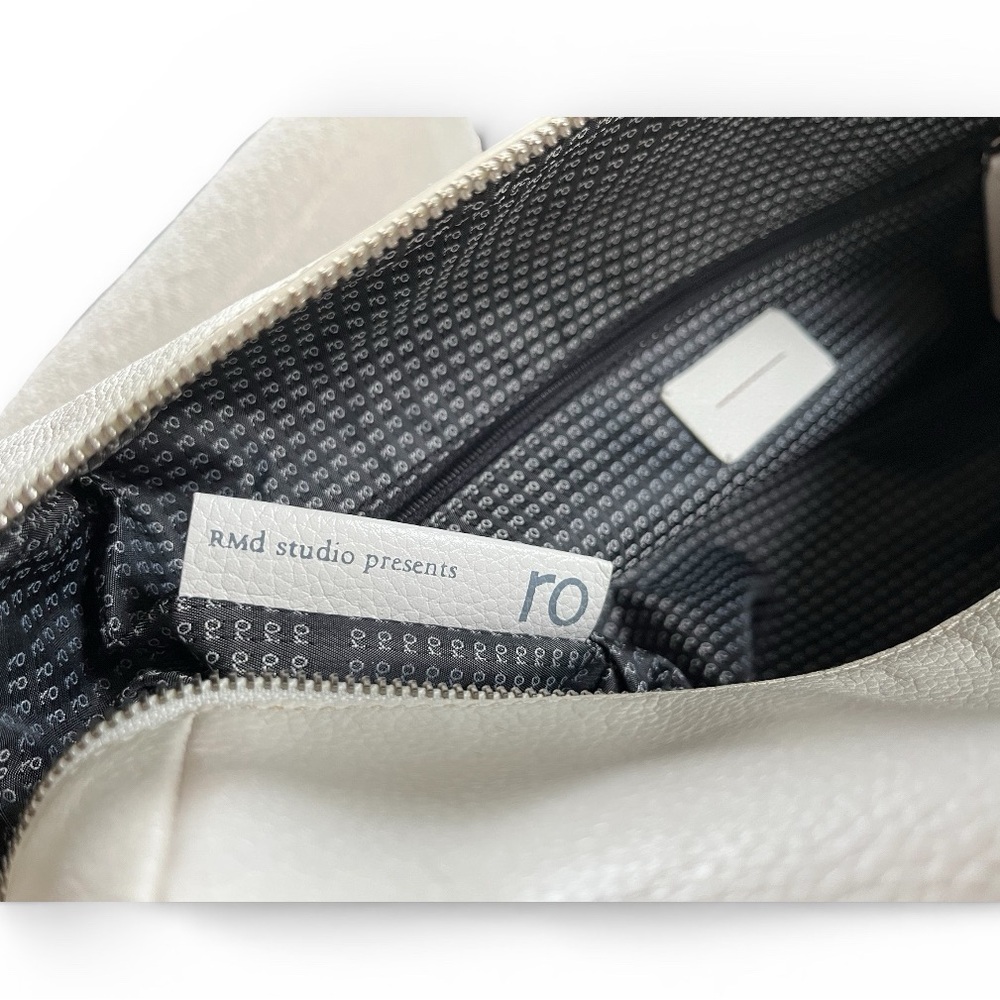 White genuine leather satchel handbag - Picture 15 of 16